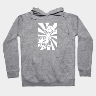 Do not the cat. Stylized design of a meme  in white ink Hoodie